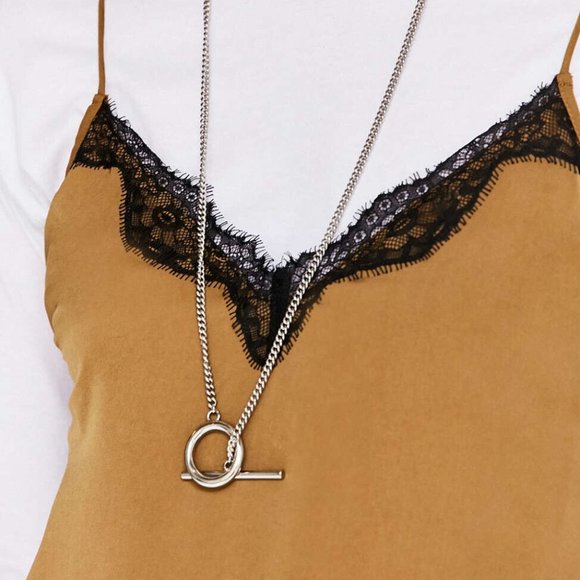 Urban Oufitters Jewelry - Urban Outfitters Metallic Gale Pull through Lariat Necklace NWT 50